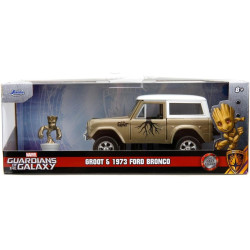 Hollywood Rides - Groot & 1973 Ford Bronco Hard Top 1:32 Die Cast