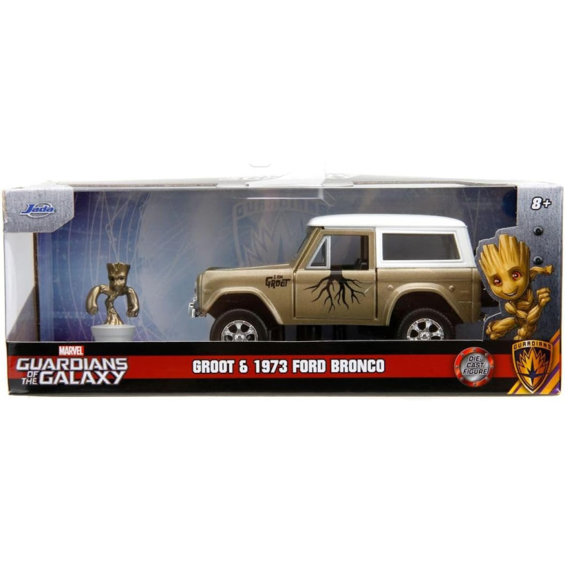Hollywood Rides - Groot & 1973 Ford Bronco Hard Top 1:32 Die Cast