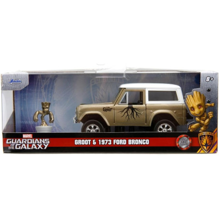 Hollywood Rides - Groot & 1973 Ford Bronco Hard Top 1:32 Die Cast