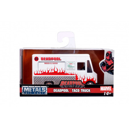 Hollywood Rides - Deadpool Taco Truck white 1:32 Die Cast