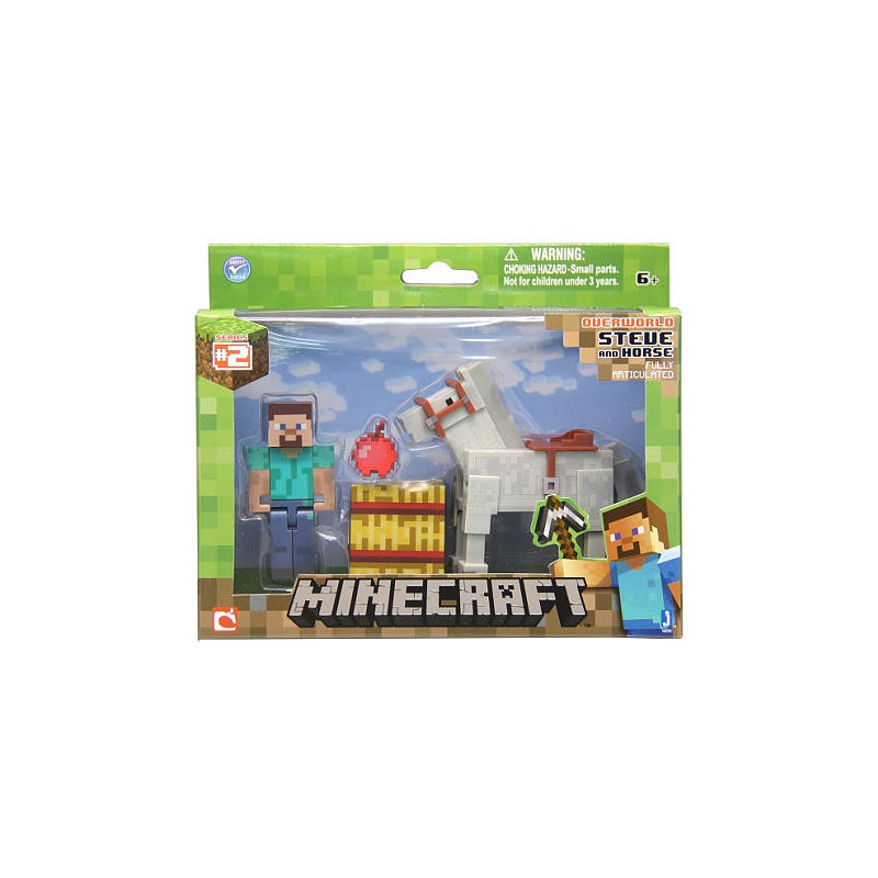 Minecraft Series 2 - Overworld Articulated Steve and Horse Set