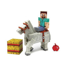Minecraft Series 2 - Overworld Articulated Steve and Horse Set