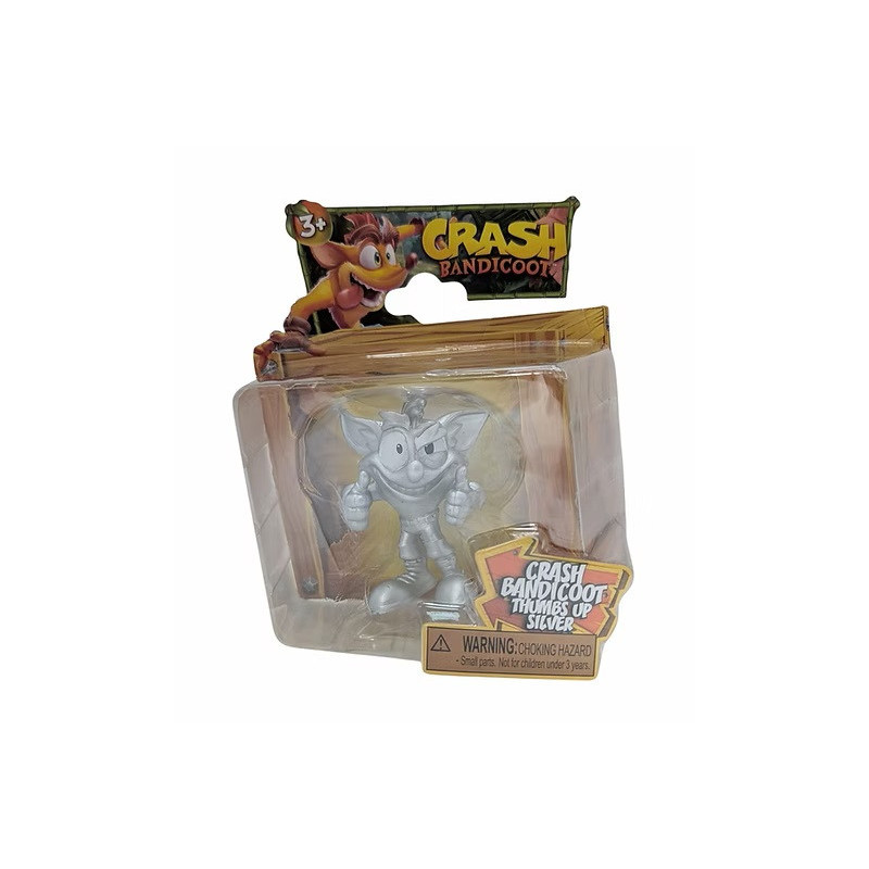 Crash Bandicoot Head Start - Silver Thumbs Up Crash Bandicoot Figure