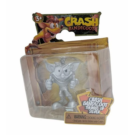 Crash Bandicoot Head Start - Silver Thumbs Up Crash Bandicoot Figure