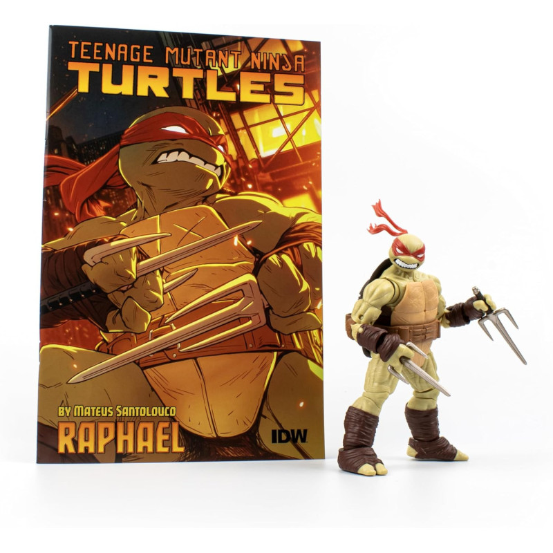 Teenage Mutant Ninja Turtles - BST AXN IDW - Raphael Action Figure and Comic Book Set