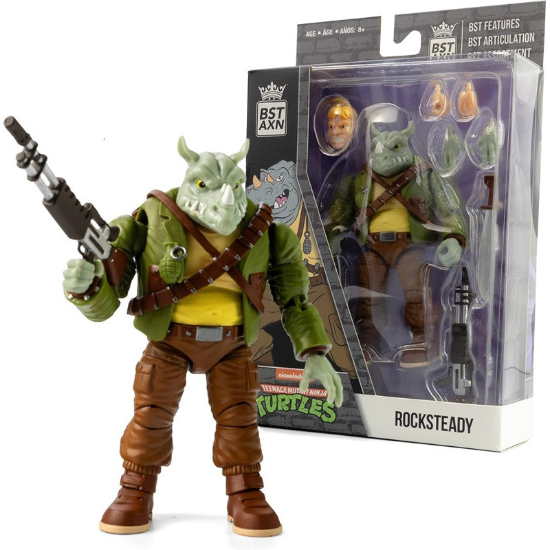 Teenage Mutant Ninja Turtles - BST AXN - Rocksteady Action Figure