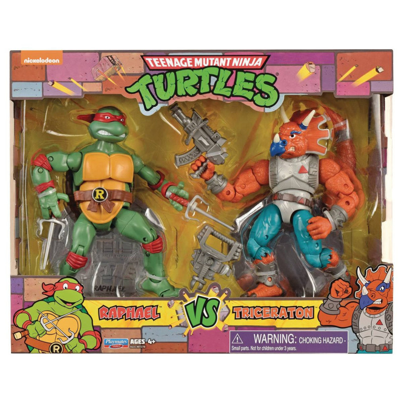 Teenage Mutant Ninja Turtles – Raphael VS Triceraton Action Figure Set