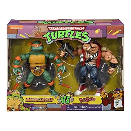 Teenage Mutant Ninja Turtles – Michelangelo VS Bebop Action Figure Set