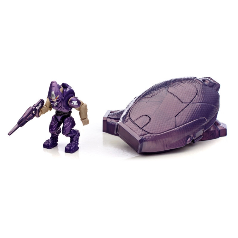 Mega Bloks Halo Metallic Elite Drop Pod set – Purple Elite