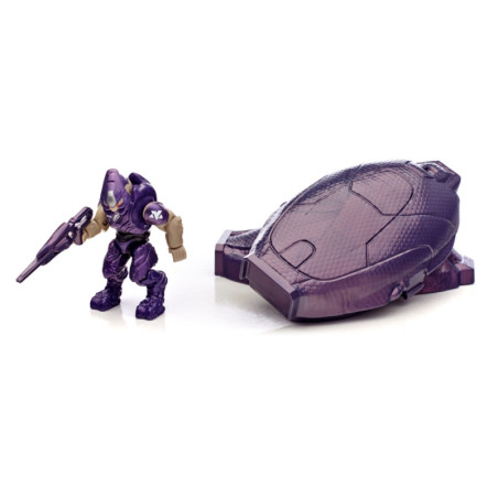 Mega Bloks Halo Metallic Elite Drop Pod set – Purple Elite