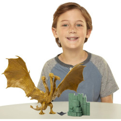 Godzilla King of The Monsters: King Ghidorah Articulated Action Figure with Argo Jet & Destructible City
