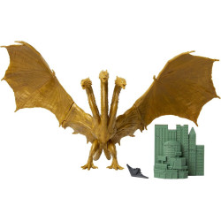 Godzilla King of The Monsters: King Ghidorah Articulated Action Figure with Argo Jet & Destructible City