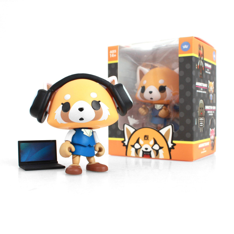 AGGRETSUKO Action Vinyls – Aggretsuko with Laptop and Headphones