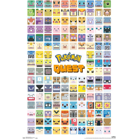 Pokémon Quest - Grid Wall Poster 22.375 inches x 34 inches