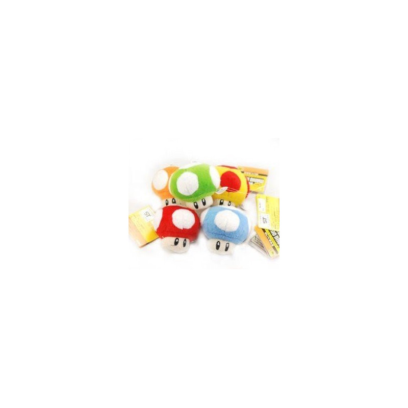 Super Mario Bros -Mushroom Keychain Blue Plush