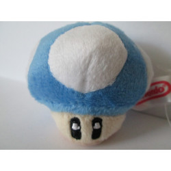 Super Mario Bros -Mushroom Keychain Blue Plush