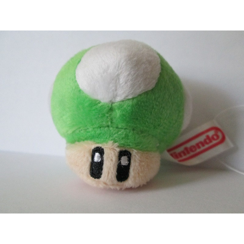 Super Mario Bros -Mushroom Keychain Green Plush