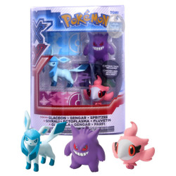 Pokémon XY Series 3: 3 pack Glaceon - Gengar - Spritzee 2 inch Figures