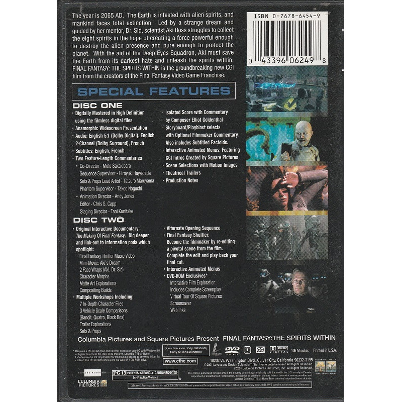 Final Fantasy: The Spirits Within - DVD