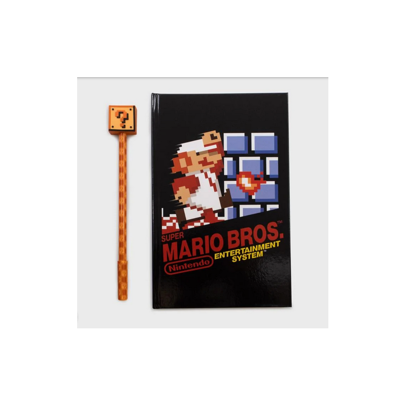 Super Mario Brothers - Nintendo Entertainment System - Notebook & Pen