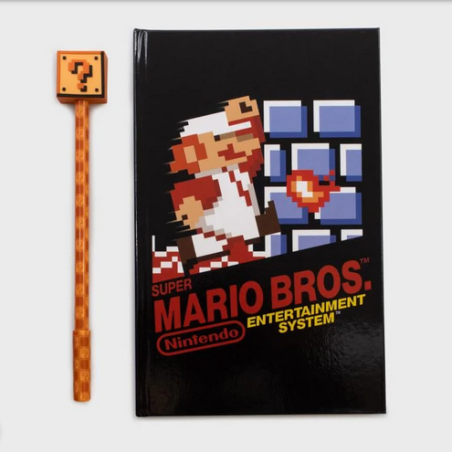 Super Mario Brothers - Nintendo Entertainment System - Notebook & Pen