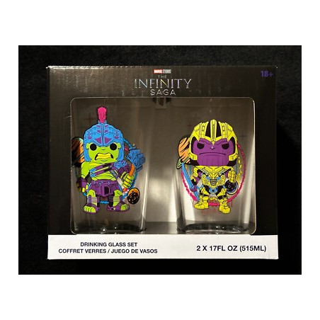 Marvel Neon Infinity Saga Glasses Set