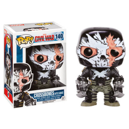 Funko Pop! Marvel  140: Captain America Civil War - Crossbones with Battle DamageLimited Edition