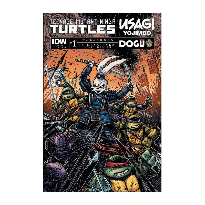 Teenage Mutant Ninja Turtles / Usagi Yojimbo: WhereWhen  Issue 1b Variant