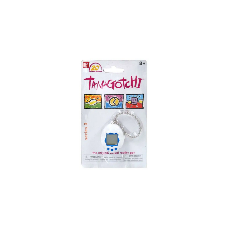 Tamagotchi 20th Anniversary Series 3 White and Blue Virtual Pet Toy