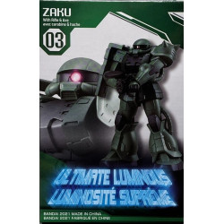 Gundam Ultimate Luminous - Figure 03 Zaku (Rifle and Axe) Green Version