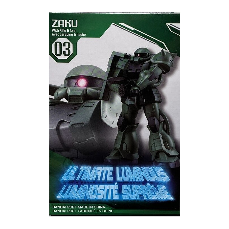 Gundam Ultimate Luminous - Figure 03 Zaku (Rifle and Axe) Green Version