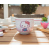 Hello Kitty Tokyo Pink Stripes Ramen Bowl with Chopsticks and Spoon
