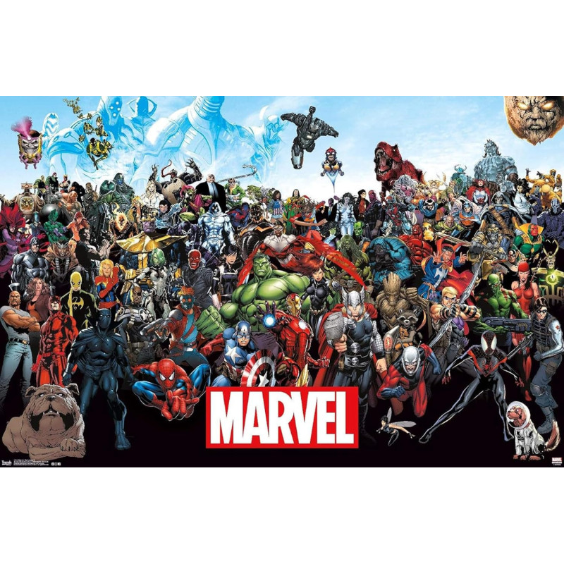 Marvel the Lineup Wall Poster 22.375 inches x 34 inches
