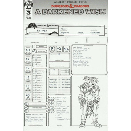 Dungeons & Dragons: A Darkened Wish  Issue 3b Variant