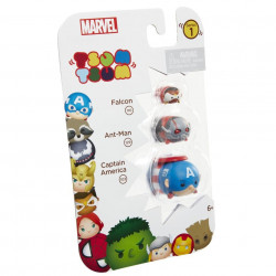 Marvel Tsum Tsum 3 Pack Series 1 Figures - Captain America, Ant-Man and Falcon
