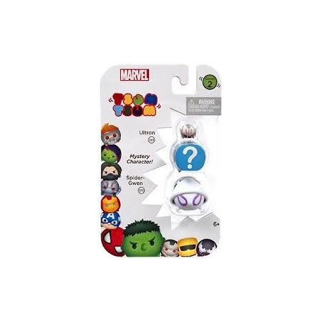 Marvel Tsum Tsum 3 Pack Series 2 Figures - Ultron, Mystery Character and Spider-Gwen