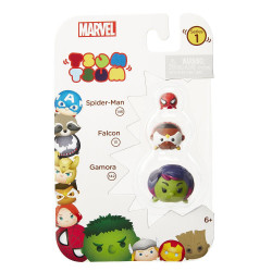 Marvel Tsum Tsum 3 Pack Series 1 Figures - Spider-Man Falcon and Gamora