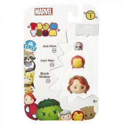 Marvel Tsum Tsum 3 Pack Series 1 Figures - Ant-Man, Iron Man and Black Widow