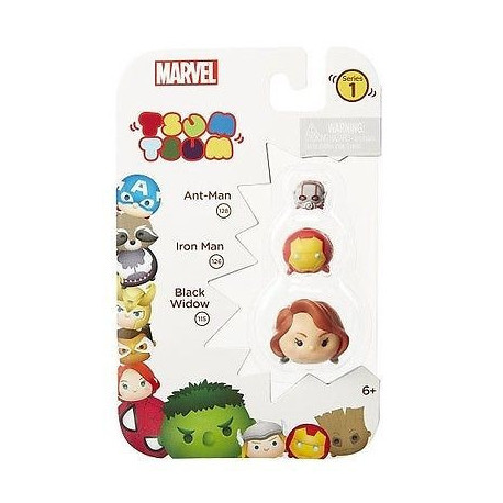 Marvel Tsum Tsum 3 Pack Series 1 Figures - Ant-Man, Iron Man and Black Widow