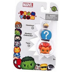 Marvel Tsum Tsum 3 Pack Series 2 Figures - Hawkeye, Mystery Character and Tigra