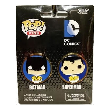 Funko POP! Pins: DC - Batman and Superman 2-Pack