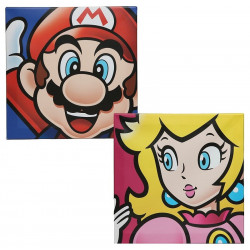 Super Mario Brothers - Mario and Princess Peach Canvas Art Set